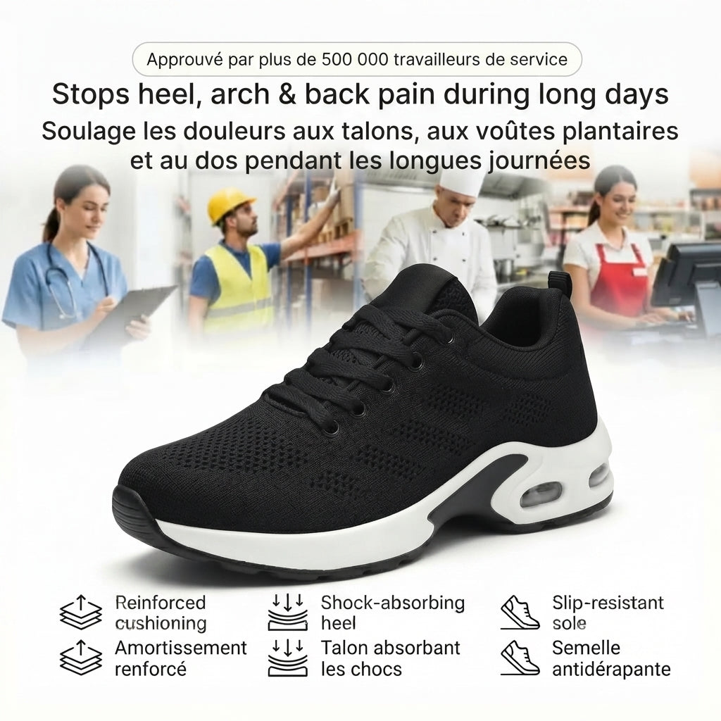 Orthora™ Pro — Chaussures Originales Confort 12 Heures | Soulagement des Douleurs aux Pieds, Genoux & Dos