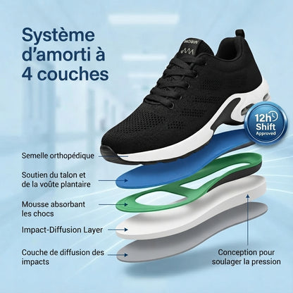 Orthora™ Pro — Chaussures Originales Confort 12 Heures | Soulagement des Douleurs aux Pieds, Genoux & Dos