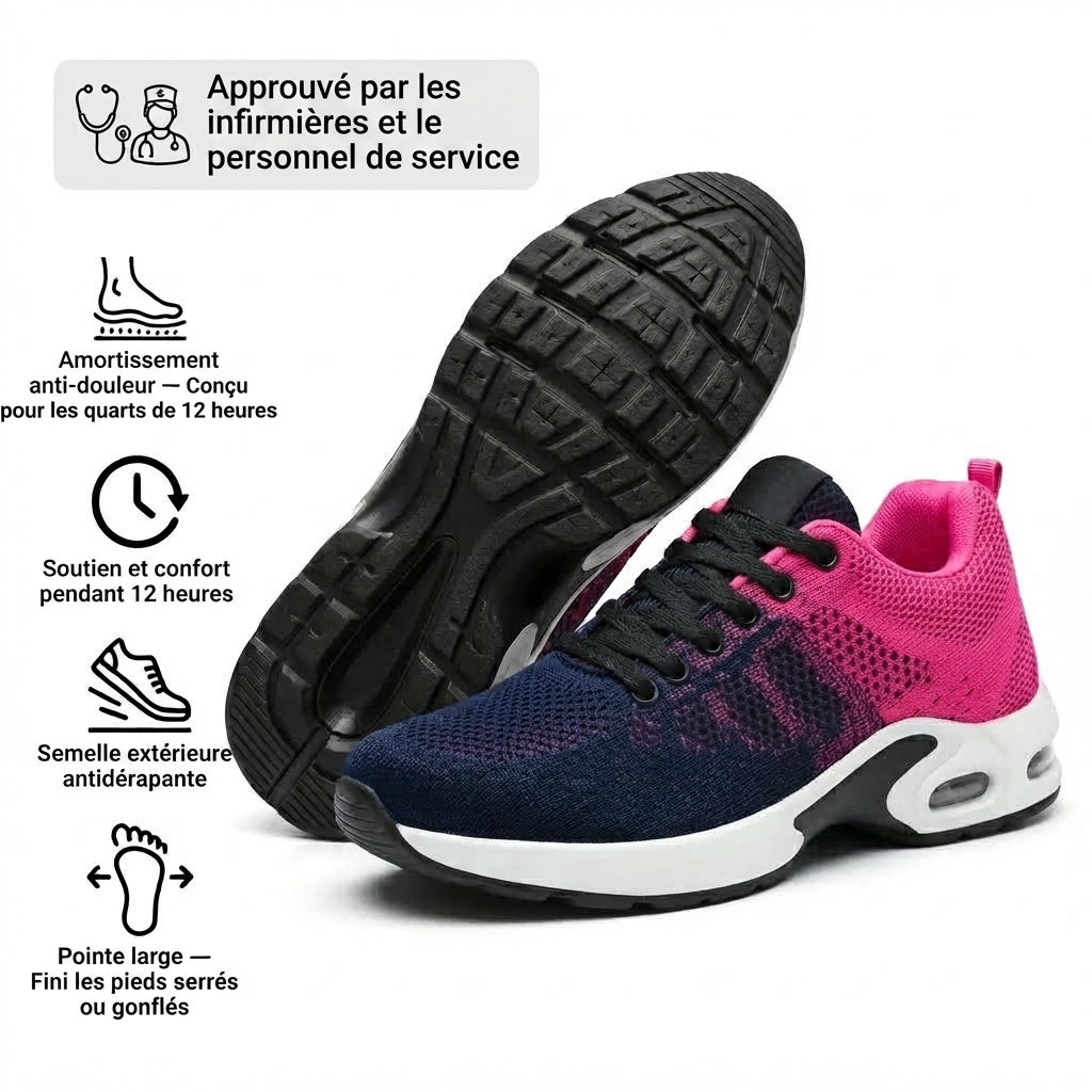 Orthora™ Pro — Chaussures Originales Confort 12 Heures | Soulagement des Douleurs aux Pieds, Genoux & Dos