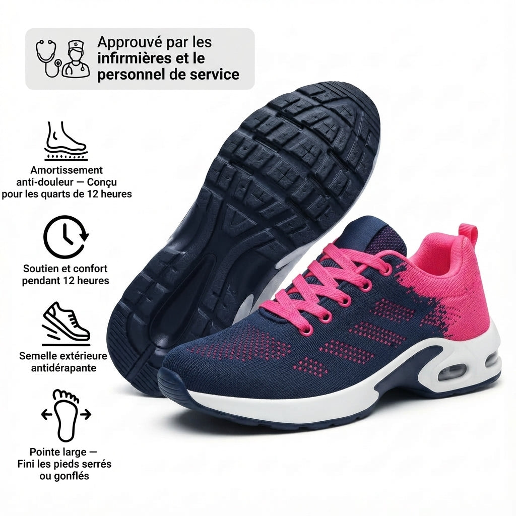 Orthora™ Pro — Chaussures Originales Confort 12 Heures | Soulagement des Douleurs aux Pieds, Genoux & Dos