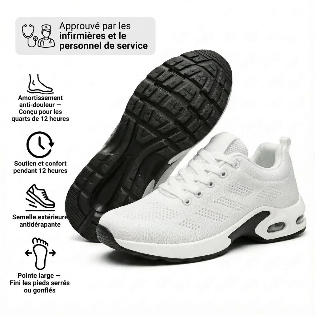Orthora™ Pro — Chaussures Originales Confort 12 Heures | Soulagement des Douleurs aux Pieds, Genoux & Dos