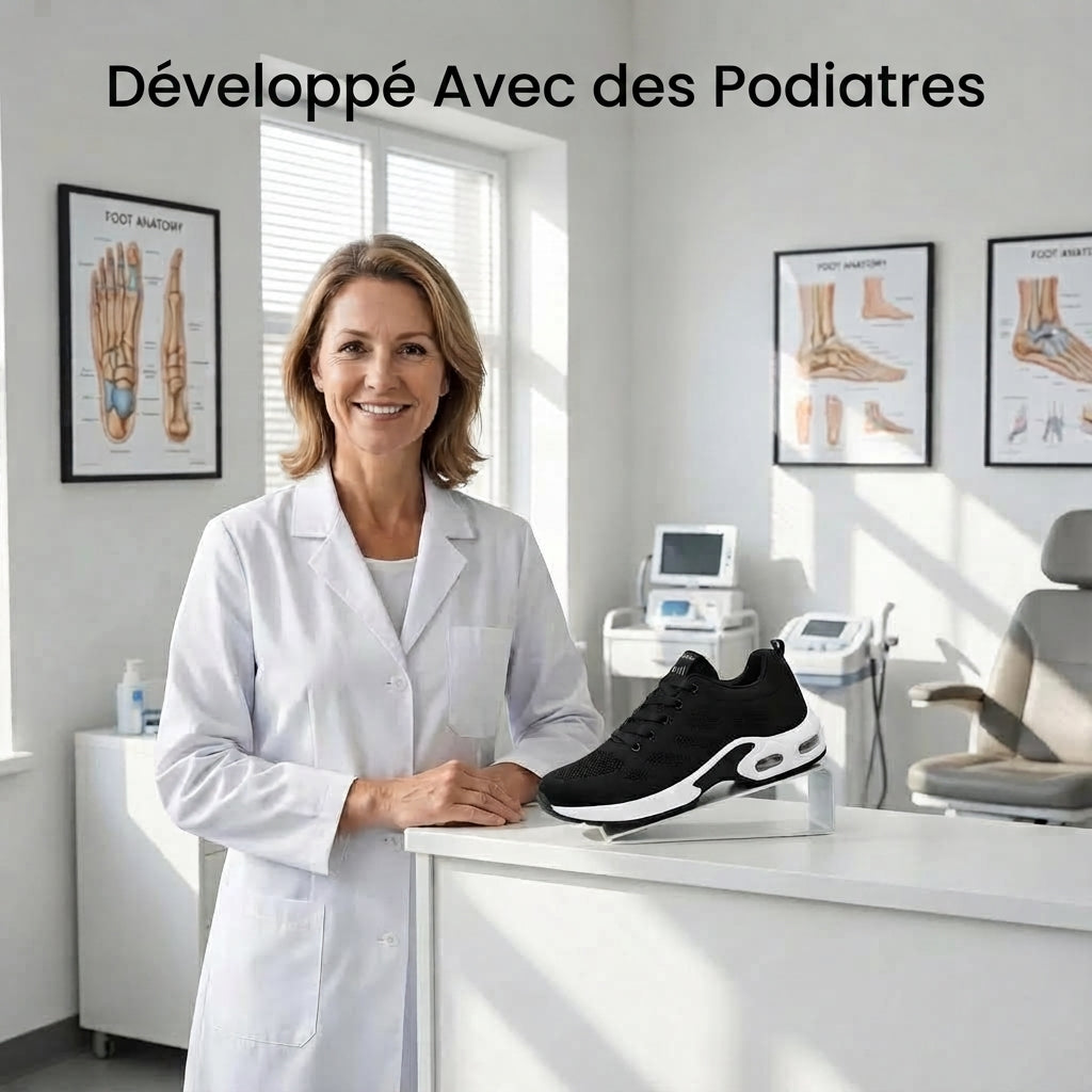 Orthora™ Pro — Chaussures Originales Confort 12 Heures | Soulagement des Douleurs aux Pieds, Genoux & Dos