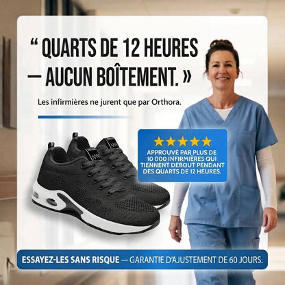 Orthora™ Pro — Chaussures Originales Confort 12 Heures | Soulagement des Douleurs aux Pieds, Genoux & Dos
