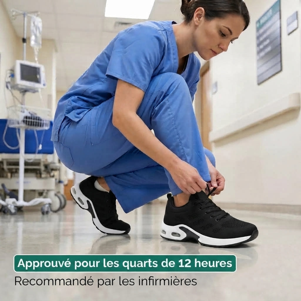 Orthora™ Pro — Chaussures Originales Confort 12 Heures | Soulagement des Douleurs aux Pieds, Genoux & Dos